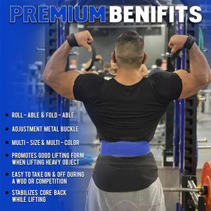 Ceinture de musculation de qualité supérieure pour l'exercice en salle de sport, soutien dorsal, levée de poids, soulevé de terre, avec longue chaîne en acier robuste - Product Image 5