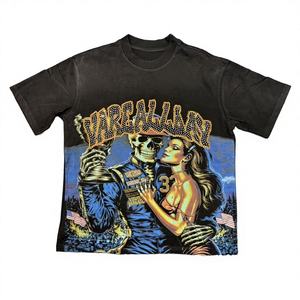 Camisetas Unisex Vintage Lavadas de Moda 2026, Cuello Redondo, Manga Corta, Holgadas, 200 Gramos, 100% Algodón, Ecológicas, de Secado Rápido y Transpirables - Product Image 3