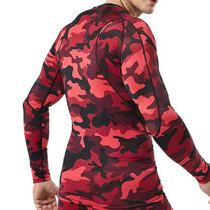 <b>Men</b> White Long Sleeve <b>Compression</b> Rash Guard With Colorful Striped Sleeves Quick Dry Sport <b>Shirt</b> Adult Fit - Product Image 5