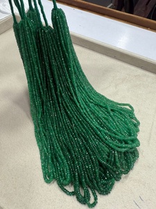 Cuentas facetadas de esmeralda natural de Zambia AAA de 3-4 mm, 16 pulgadas, piedra preciosa natural para la fabricación de joyas a precio de mayorista. - Product Image 3