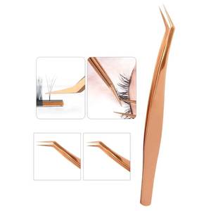 Ensemble de pinces à cils en acier inoxydable de précision Morje Surgical avec pointe lisse, longueur 10 mm, pour l'application d'extensions de cils - Product Image 4