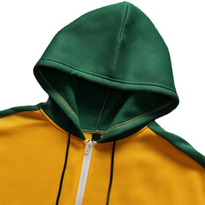 Conjuntos de sudadera con capucha y pantalones deportivos Y2K para hombre, con bloques de color, con cremallera, ropa deportiva, ropa urbana, pantalones de chándal al por mayor, proveedor personalizado - Product Image 3