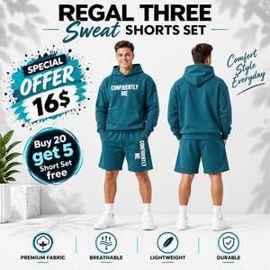 <b>Women</b> Oversize <b>Sweat</b> <b>Shorts</b> Set 100% Cotton Full Sleeve Hveayweight <b>Sweat</b> <b>Shorts</b> Set Casual Fleece Winter Wear <b>Sweat</b> <b>Shorts</b> Set - Product Image 1