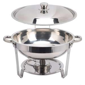 Juego de buffet de lujo de acero inoxidable con calentador, tapa abierta o colgante y horno con calefacción, suministros duraderos para hoteles - Product Image 5