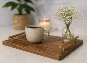 Plateau en bois de luxe, meilleure qualité, écologique, dégradable, vaisselle de mariage - Product Image 5