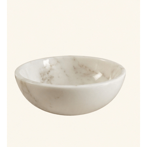 Bol à salade en marbre blanc, écologique, en pierre naturelle, bols de service pour fruits, vaisselle, centre de table pour la maison, l'hôtel, la restauration - Product Image 3
