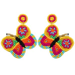 ต่างหูแฟชั่น hiba หมวกถักมือสุดหรูน่ารักปักลูกปัดดีไซน์ใหม่อินเทรนด์ยอดนิยม - Product Image 2