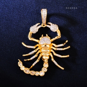 Fully Iced Out Scorpion Pendant - Moissanite 925 Sterling Silver Pendant, D Color VVS Moissanite Pendant - Product Image 2