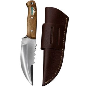 Damascus Fixed Blade <b>Knife</b> with Amber <b>Bone</b> <b>Handle</b> Hand Forged Hunting <b>Knife</b> for Camping Survival Outdoor Use Custom OEM - Product Image 1
