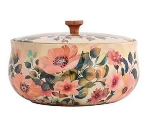 High Demand Eco-Friendly Solid Wood Through-Carved Roti Box Lid Chapati <b>Storage</b> <b>Container</b> for Home & Restaurant Use Gift - Product Image 4