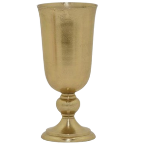 Copa de Vino con Acabado Dorado Brillante, Cáliz de Latón, Fabricación India, Copa Religiosa de Metal con Soporte, Copa de Vino de Metal - Product Image 4