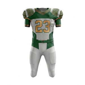 Ensemble d'uniformes de football américain personnalisés Elite, col en V, tissu respirant, multicolores, maillot et pantalon entièrement sublimés pour les vêtements d'équipe - Product Image 5