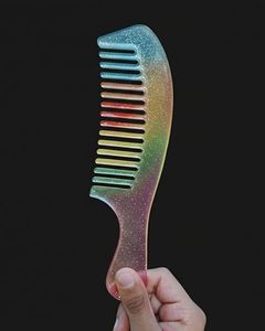 Tradebyd Elegant <b>Wide</b> Tooth Resin <b>Comb</b> Handmade Hair Grooming Tool for Thick and Curly Hair - Product Image 1