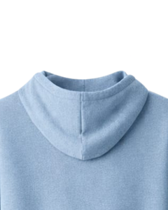 Sweat-shirt à capuche personnalisé pour homme, bleu clair, en molleton de coton, à manches longues, décontracté, avec cordon de serrage, pour l'hiver - Product Image 6