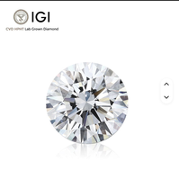 Diamant de laboratoire non monté 7 mm taille brillant incolore pureté E VS1 certifié IGI haute qualité HPHT CVD pour bijoux