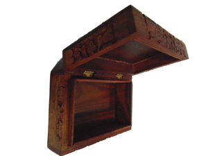 Wooden Wall-Mounted Eco-Friendly Handcrafted Ornate Money <b>Box</b> for Rings <b>Earrings</b> Keepsakes Vintage-Style Trinket - Product Image 3