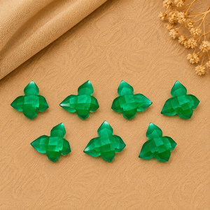 Cuentas de Piedra Preciosa Facetadas de Ónix Verde en Forma de Mariposa de 14x10 mm para la Fabricación de Joyas, Cuentas Sueltas al por Mayor, Suministros para Manualidades - Product Image 5