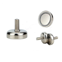 Aimant en néodyme revêtu de nickel M3 M4 M5 M6 M8 aimants de Pot à filetage interne taille échantillon gratuit acier personnalisé OEM permanent