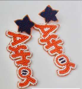 New Stylish Custom Astros Beaded <b>Earrings</b> Gameday Star <b>Top</b> Letter Statement <b>Earrings</b> for Women and Girls Game Day Jewelry 2026 - Product Image 4