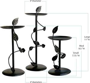 Candelabros Decorativos de Acero Negro para Centro de Mesa, Comedor, Sala de Estar - Product Image 2