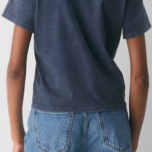 Vêtements décontractés pour l'été, col rond, avec logo personnalisé, service de conception OEM, prix bas, t-shirts pour femmes à manches courtes - Product Image 6