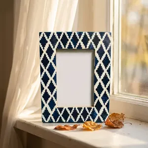 Handmade Eco-Friendly Durable Resin Photo <b>Frame</b> with Decorative Mosaic Pattern Custom Home Decor Gift Wall Mount OEM <b>Wholesale</b> - Product Image 2