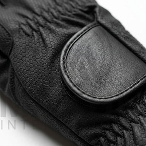 Gants de moto en cuir, longueur poignet, style sportif, respirants, pour usage extérieur, quatre saisons, non doublés, noirs - Product Image 4