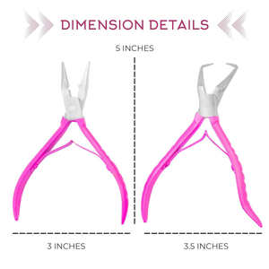 Kit de Herramientas de Alta Calidad para Extensiones de Cabello Tejidas a Mano con Pinzas de Acero Inoxidable Rosadas, Tijeras, Pinzas para Cabello, Agujas de Coser - Product Image 3