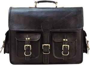 Sac à bandoulière pour ordinateur portable en cuir fait main 18 pouces pour hommes et femmes, sac en cuir fabriqué par NEERON INTERNATIONAL - Product Image 2