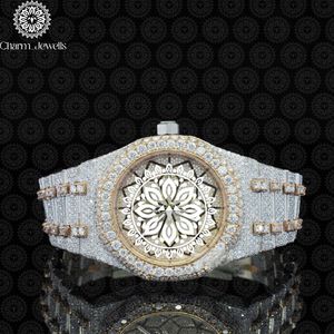 Montre de luxe pour homme Charm_Jewells en acier inoxydable, boîtier de 40 mm, mouvement mécanique analogique, étanche 10 bars, date automatique, fermoir déployant - Product Image 4