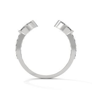 Anillo de Diamantes de Plata de Joyería Fina para Mujer, Elaborado con Piedras Creadas en Laboratorio, Banda Minimalista de Lujo para Uso Diario y Regalos - Product Image 3