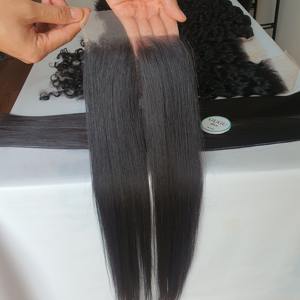 Vente en gros HD mince personnalisé pour fermetures 4x4 13x6 tailles Natural Wave Film vendeur transparent pour dentelle 100% vierge - Product Image 2