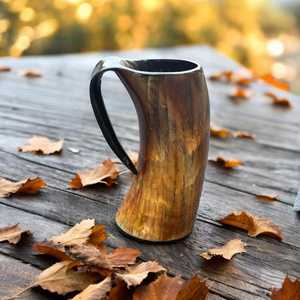 Handmade Modern Horn Beer <b>Mug</b> Solid Pattern Portable Leak Proof <b>Large</b> Capacity Adult Party Drinkware - Product Image 4