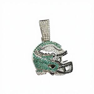 Pendentif Casque d'Aigle en Argent 925 Plaqué Rhodium avec Pierres Moissanite, Pendentif Hip Hop pour Hommes - Product Image 5