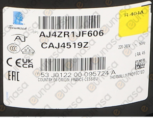Compresseur de réfrigération Tecumseh TAJ4519Z (POE) <span class=keywords><strong>R404A</strong></span> 400V/3F/50Hz pièces de réfrigérateur et compresseur de réfrigérateur - Product Image 2