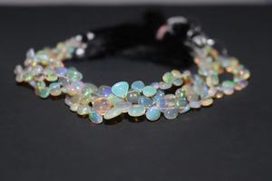 Perles d'opale Welo éthiopiennes de 7 MM opale éthiopienne naturelle en forme de coeur lisse ligne de 8 pouces pour l'artisanat de bijoux - Product Image 3