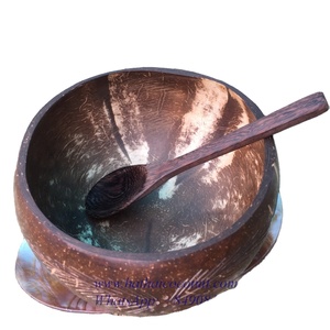 Cuencos de cáscara de coco hechos a mano, cuencos de cáscara de coco lacados, vietnamita, 100% Natural - Product Image 1