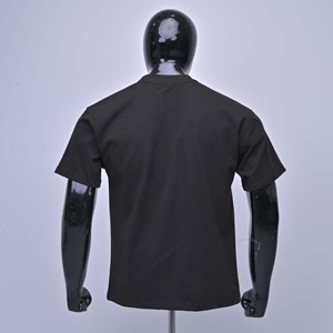 Camiseta de Algodón Negra para Hombre, Precio Económico al por Mayor, Manga Corta, Cuello Redondo, Estampado Brillante con Logotipo de Baloncesto VP, Corte Regular Informal - Product Image 3