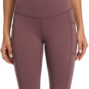 Nouveaux Leggings Taille Haute Femme Effet Push-up Fitness Gym Sport Course Yoga Pantalon Motif Uni Fermeture Cordon Séchage Rapide - Product Image 4