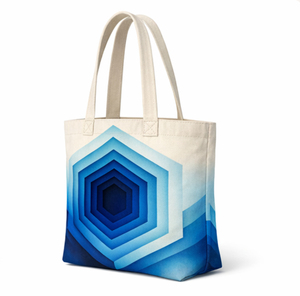 Sac fourre-tout en coton avec impression de logo personnalisé, sac de shopping en toile écologique de grande taille avec logo, sac réutilisable avec motifs de lettres - Product Image 2
