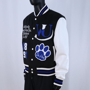 Chaqueta Varsity con Diseño Personalizado de Moda, con Parches en la Parte Delantera, Tejido de Alta Calidad, Transpirable y Ecológico, Estilo Urbano para Hombre y Mujer - Product Image 4