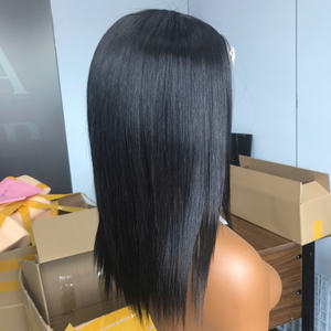 Venta al por mayor Peluca de pelo virgen vietnamita hueso recto transparente Peluca de encaje negro Color Natural para mujeres negras de lujo de alta calidad - Product Image 3