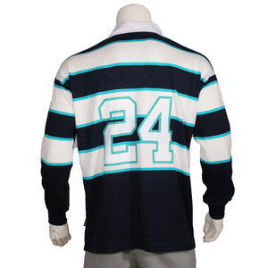 Chemise à manches longues pour homme, tricotée, 100% coton, respirante, style décontracté, bleu marine, blanc, turquoise - Product Image 6