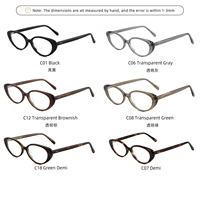 26005 Montures Optiques Vintage Cat Eye en Acétate pour Femmes, Lunettes de Créateur Surdimensionnées, Monturas Opticas en Acetato