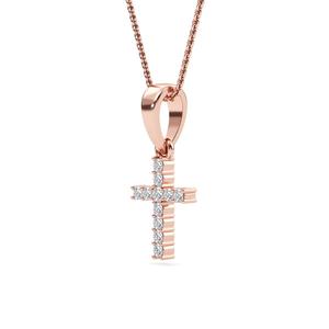 Delicioso Colgante Solitario de Diamante Cultivado en Laboratorio, Redondo, en Oro Rosa de 14K, 0.24 CTW, Joyería Fina, Regalo de Novia, Boda - Product Image 4
