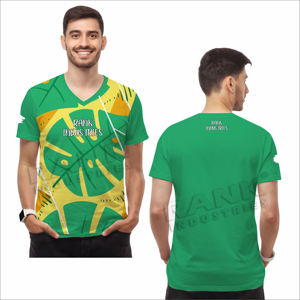 เสื้อยืดแฟชั่นผู้ชาย ผ้าฝ้าย 100% สัมผัสนุ่ม สไตล์ลำลอง สตรีทแฟชั่น ทรงหลวม พิมพ์ลาย ระบายอากาศดี คอวี แขนสั้น ใส่ได้ทุกวัน - Product Image 4