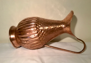 Vintage <b>Copper</b> Pitcher With Floral Engraving And Curved <b>Handle</b> For Drinks Custom Height Durable Metal Design - Product Image 6
