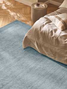 Modern <b>Abstract</b> Wool and Viscose High Pile Hand Tufted Carpet Texture Neutral Tone Living Room Rug - Product Image 2