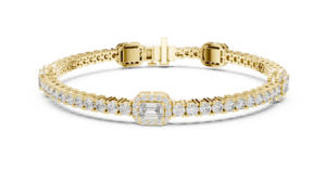 14Kt Yellow <b>Gold</b> Multi Size Diamond Bracelet 122 Stones 5.275Ct Luxury Designer Bracelet Elegant Statement Bridal Party Wear - Product Image 5