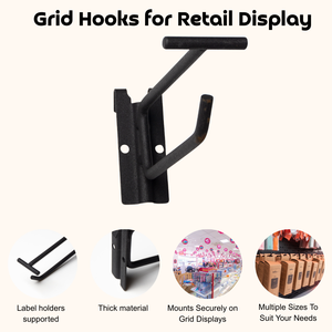 Ganchos de exhibición ADONG A23 Strong Metal Slatwall Accesorios de tienda minorista OEM Fábrica de Vietnam - Product Image 2